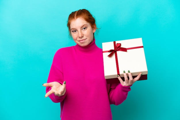 Young Woman over isolated background