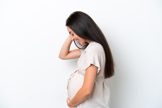 Young Woman over isolated background