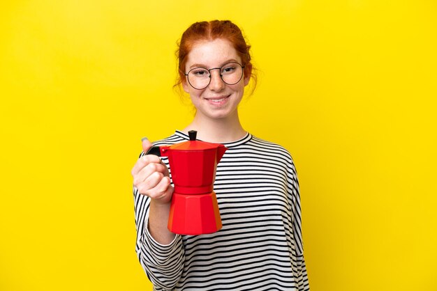 Young woman over isolated background