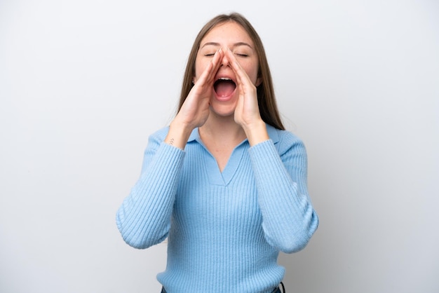 Young Woman over isolated background