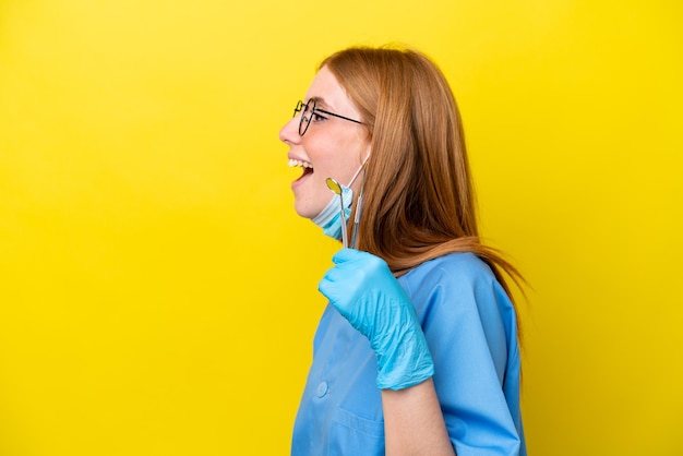 Young Woman over isolated background