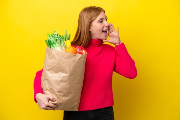 Young Woman over isolated background