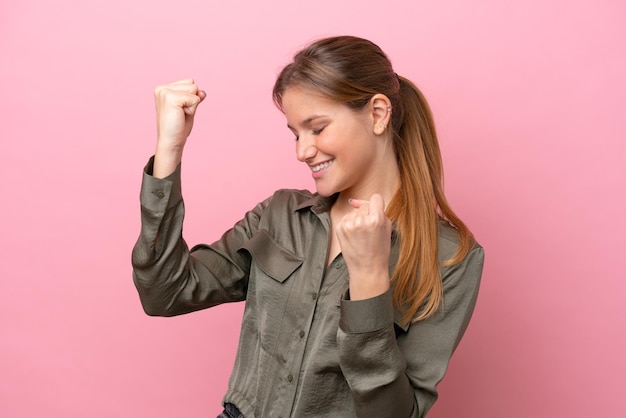 Young Woman over isolated background