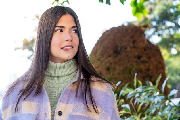 Young woman over isolated background