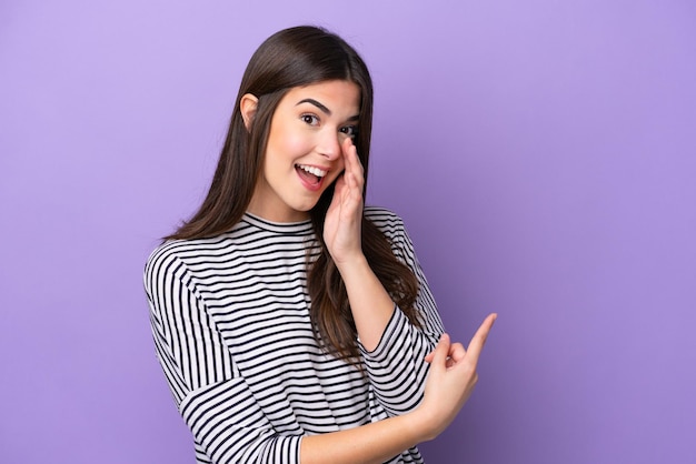 Young woman over  isolated background