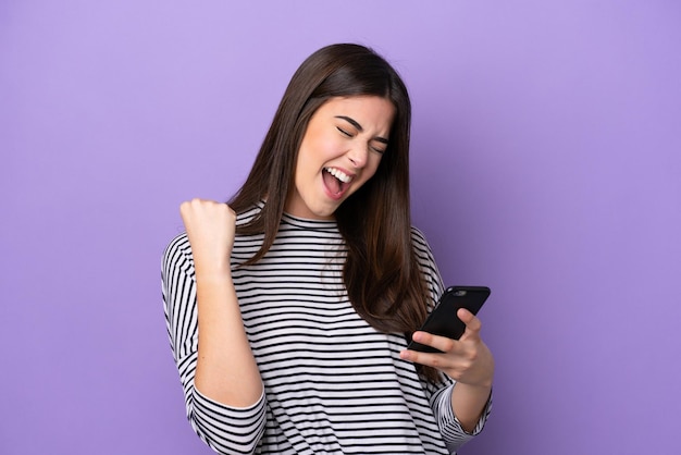 Young woman over  isolated background