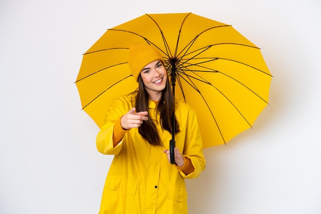 Young woman over  isolated background