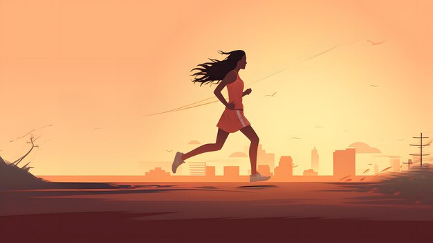 Young woman jogging