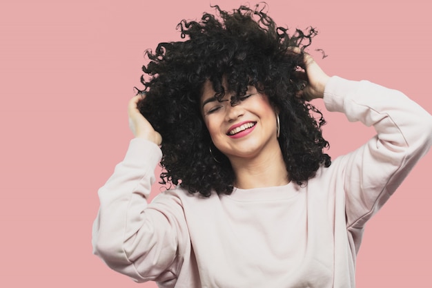 Young woman laughing and happy