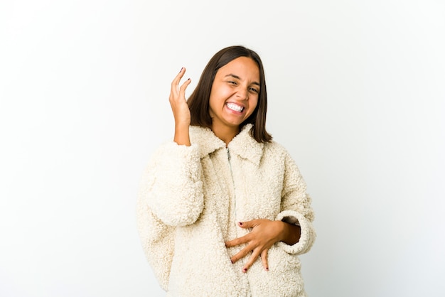 Young woman laughing a lot