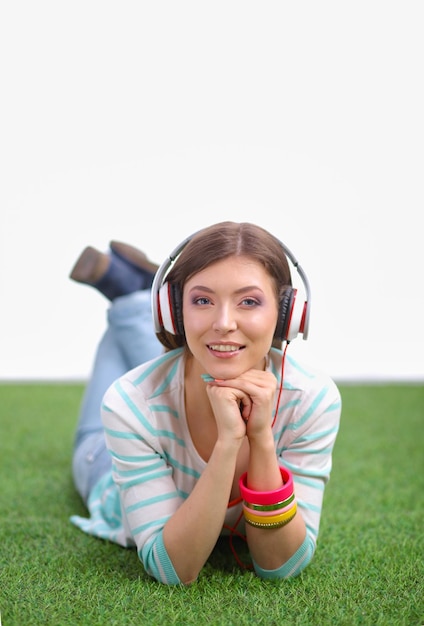 Young woman listening to the music Young woman