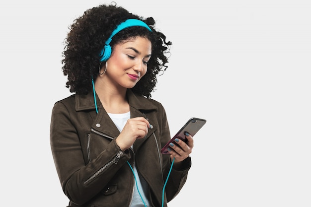 Young woman listening to music