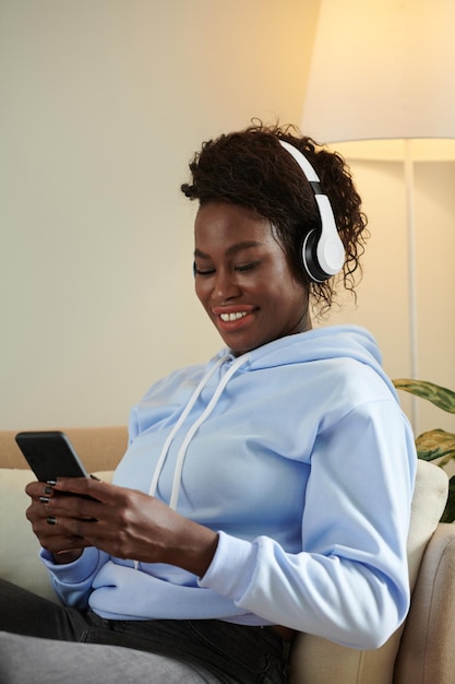 Young Woman Listening to Music