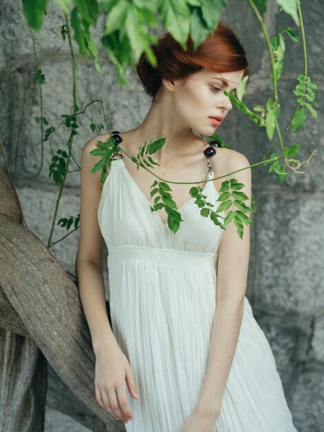 Young woman looking away outdoors