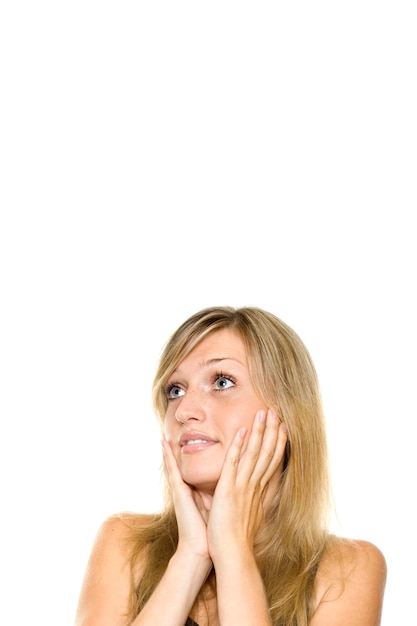 Young woman looking surprised