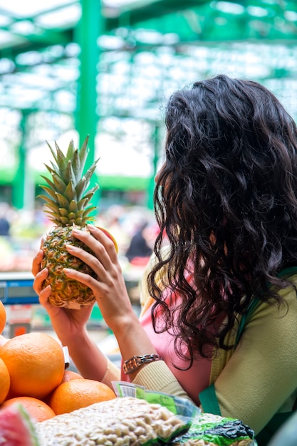 Young woman at the market