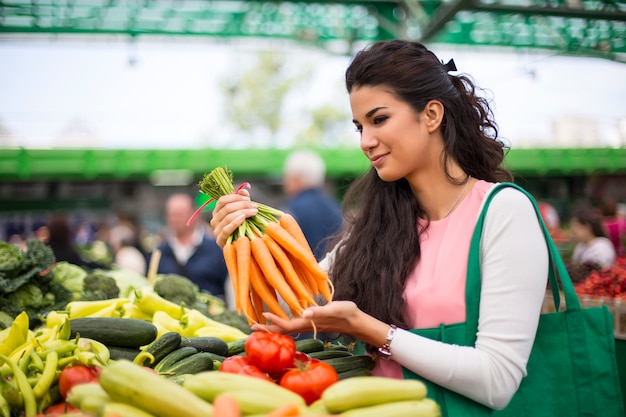 Young woman at the market