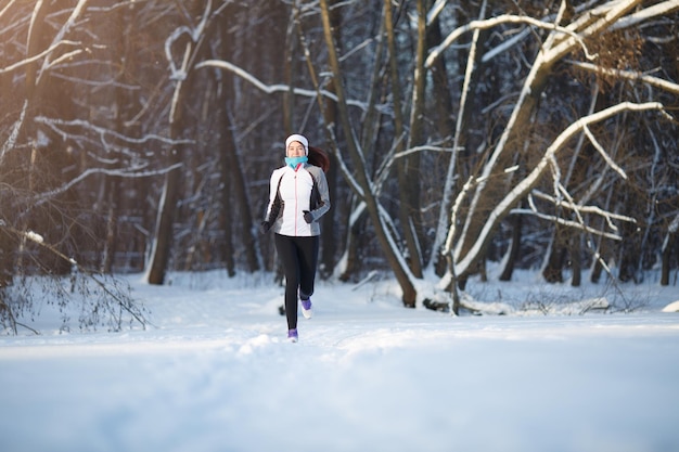 Young woman on morning jog