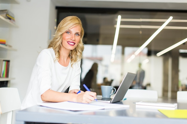 Young woman in the office