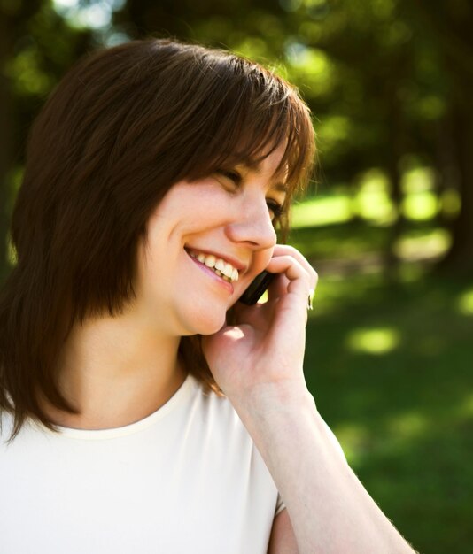 Young woman in park