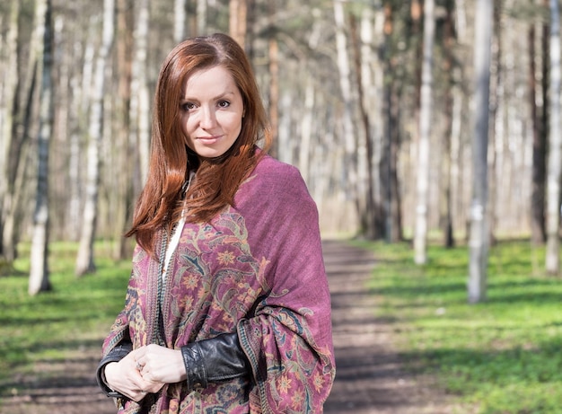 Young woman in park