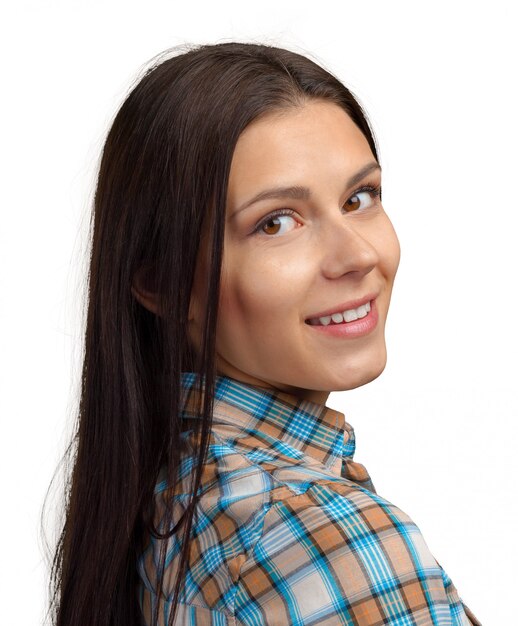 Young woman portrait Isolated 