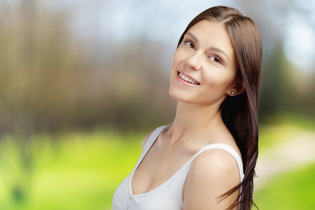 Young woman portrait Isolated 