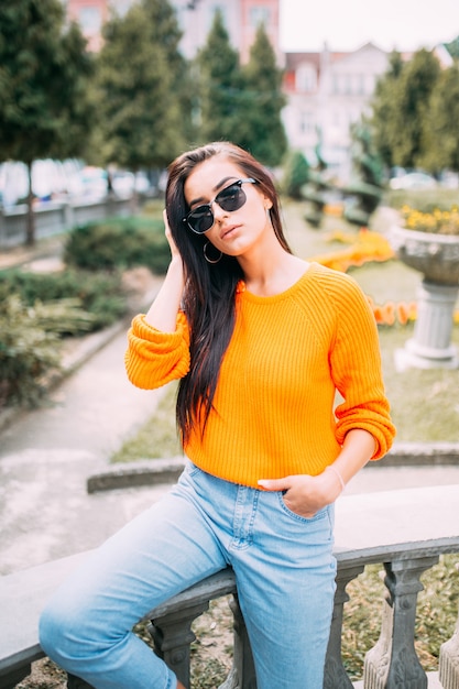 Young Woman Posing In The Park