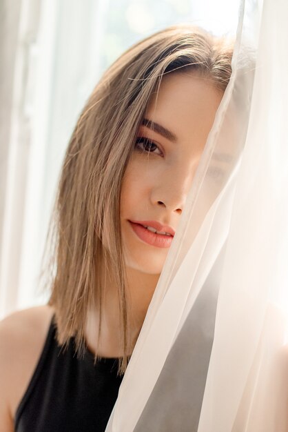 Young woman relaxing at home