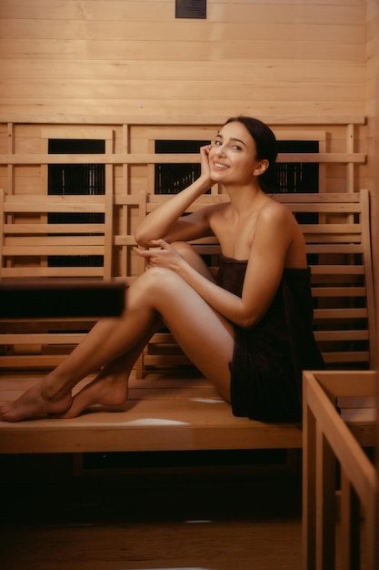 Young woman relaxing in spa