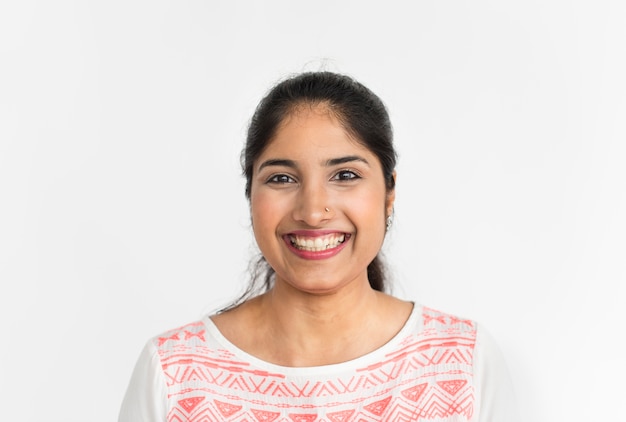 Young Woman Smiling Cheerful Concept