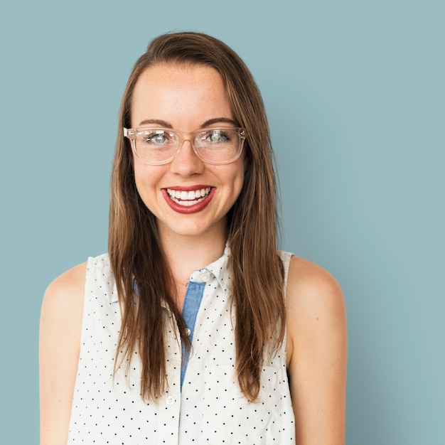 Young Woman Smiling Cheerful Concept