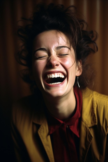 Photo young woman smiling