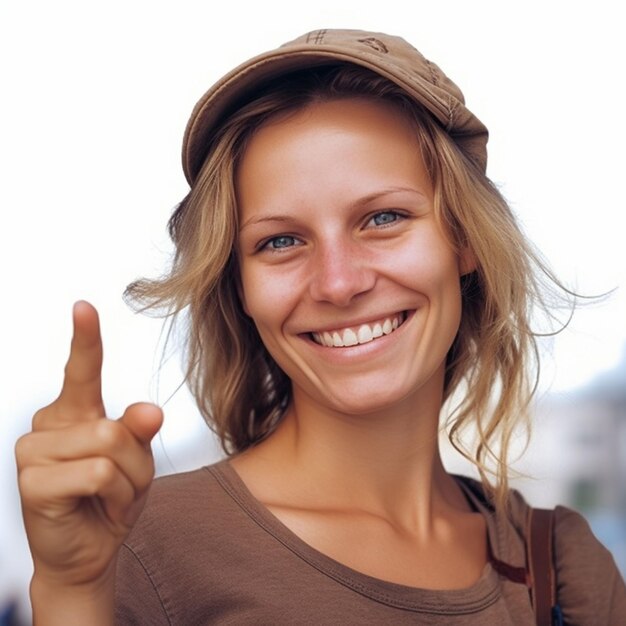 Photo young woman smiling