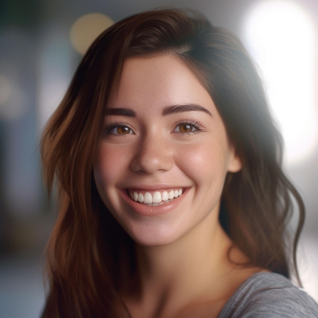 young woman smiling