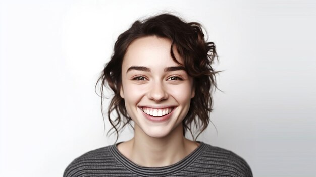 Photo young woman smiling