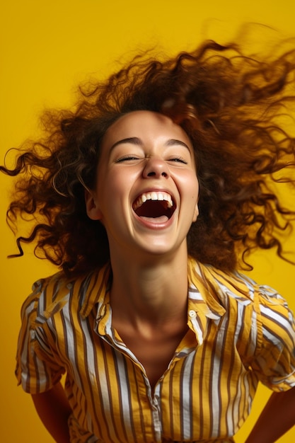 Photo young woman smiling