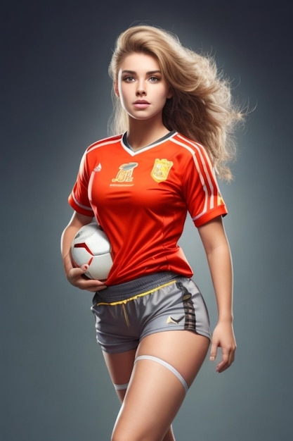 Young woman soccer player