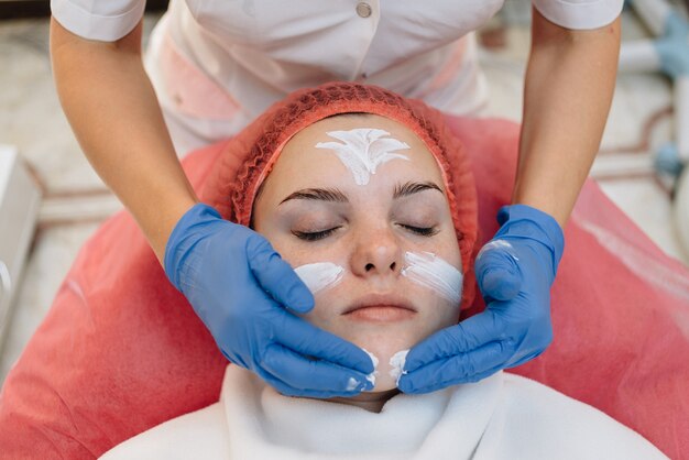 Young woman at spa clinic