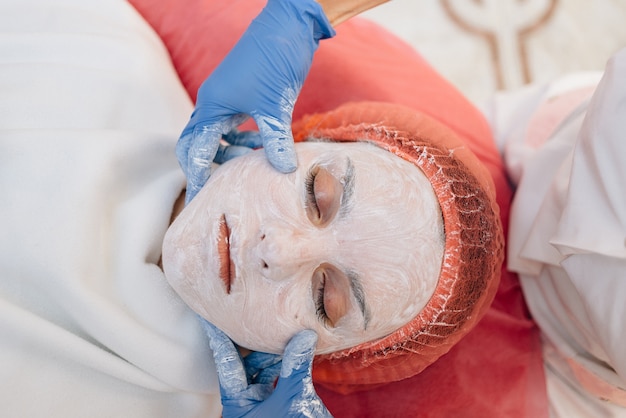 Young woman at spa clinic