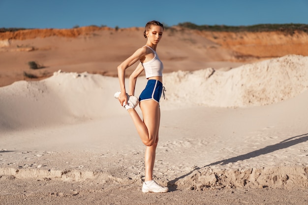 Outdoor Sport Exercises, Sporty Outfit Ideas. Woman Wearing Warm Sportswear  Getting Ready Before Exercising, Running Jogging Outside During Winter.  Stock Photo, Picture and Royalty Free Image. Image 87208141.