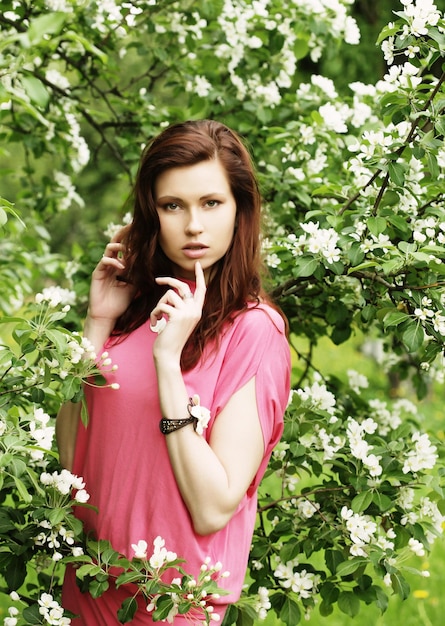 Young woman in summer park