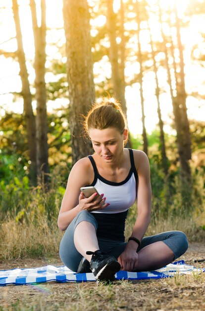 Young woman taking a break