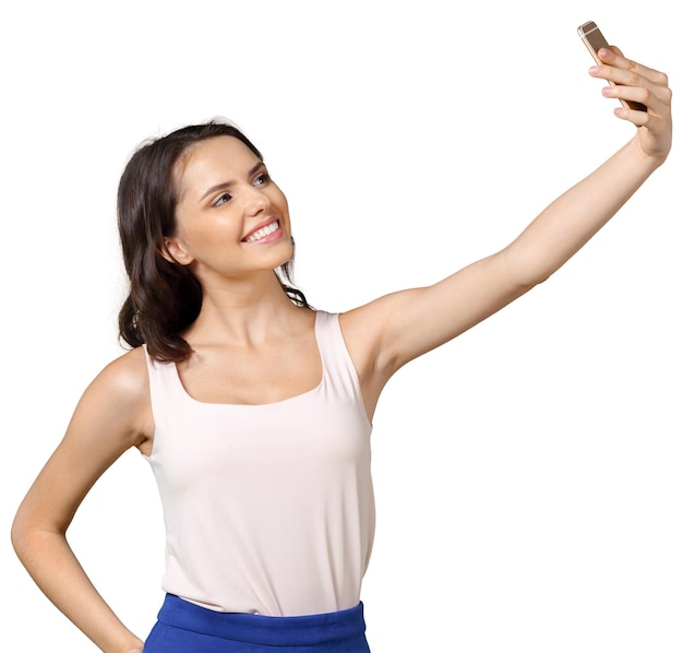 Young Woman Talking on Mobile Phone