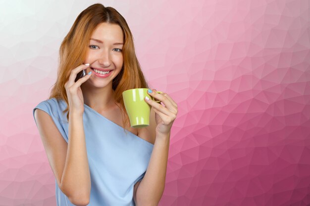 Young woman talking on mobile phone