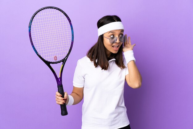 Young woman tennis player