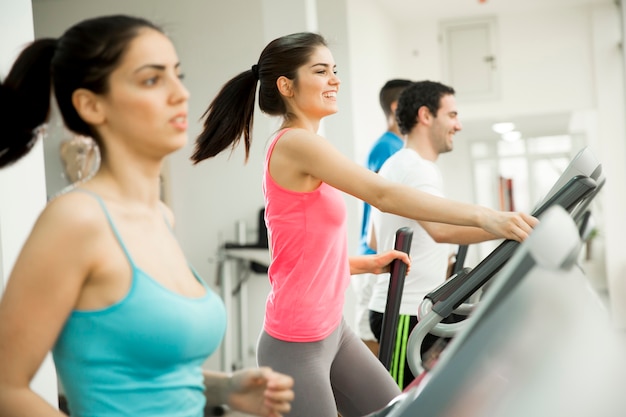 Young woman training in the gym