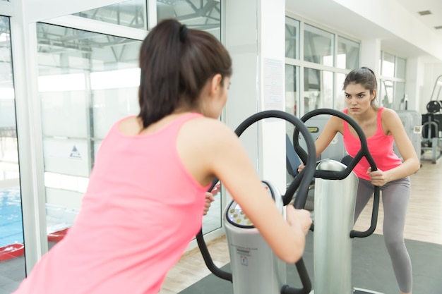 Young woman training in the gym