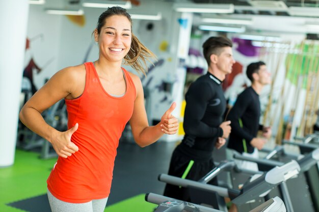 Young woman training in the gym