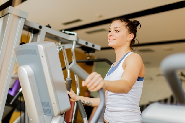 Young woman training in the gym